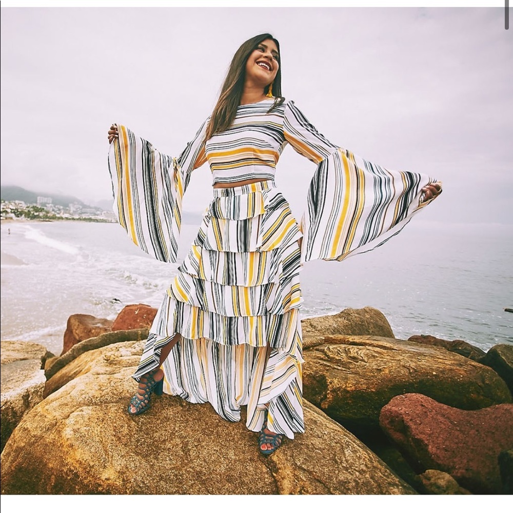 Striped two piece set